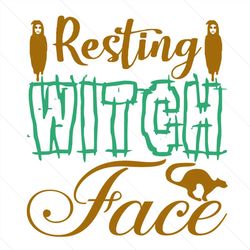 resting witch face svg, halloween svg, halloween witch svg