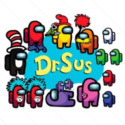 dr sus among us dr seuss svg designs cutting files