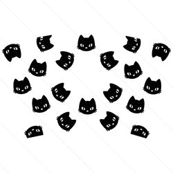 black cats starbucks full wrap cup svg files for cricut