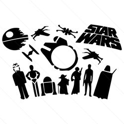 starbucks star wars full wrap cup svg digital files