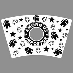 among us impostor starbucks full wrap cup svg