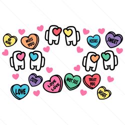 among us full wrap starbucks cup svg files for cricut