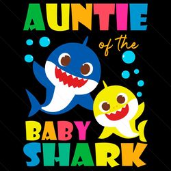 baby shark family auntie of the baby shark svg cutting digital files
