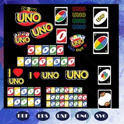 uno card bundle for silhouette svg cutting files