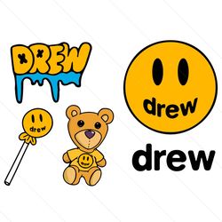 justin bieber drew house bear logo brand svg cutting files
