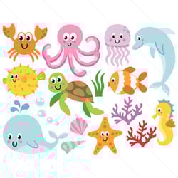 under the sea ocean animals svg best design digital files