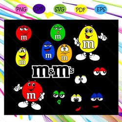 chocolate candy m&ms bundle svg files for cricut