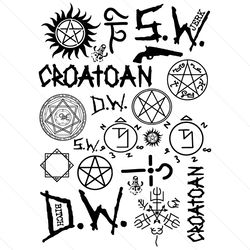 supernatural symbol bundle winchester brothers svg digital files