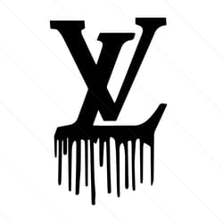 louis vuitton dripping brand logo svg cutting file for cricut
