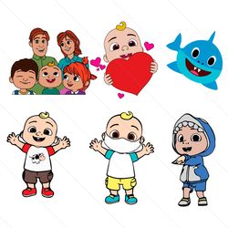 cocomelon jj baby shark tv svg digital files