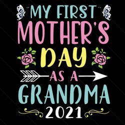 my first mothers day as a grandma 2021 svg, mothers day svg, grandma svg, grandma 2021 svg, first mothers day, 1st mothe