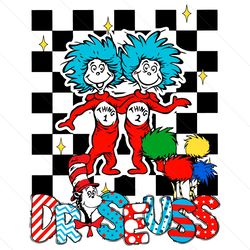 funny dr seuss thing 1 thing 2 svg file download