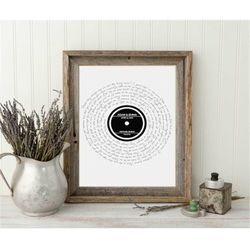 husband valentines day gift anniversary gift personalized record