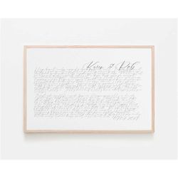 one year wedding anniversary gift, wedding vows framed