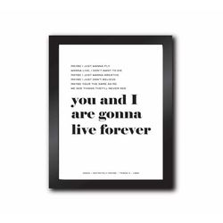 a4 oasis live forever music quote