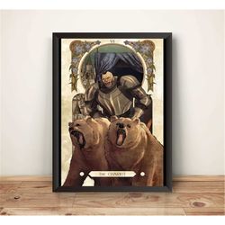 zangief street fighting tarot card premium poster (vectorized