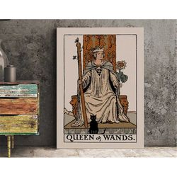 the queen of wands- tarot card print -
