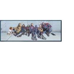 Guardians of the Galaxy Panoramic Canvas Wall Art, Guardians of the Galaxy Wall Art, Rolled Canvas Print, Movie Poster G
