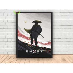 ghost of tsushima movie poster, canvas wall art