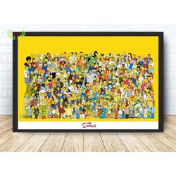 the simpsons tv show poster, canvas wall art