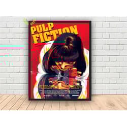 pulp fiction movie poster, canvas wall art decor,