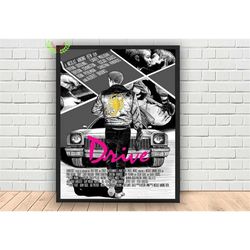 drive movie poster, canvas wall art decor, canvas