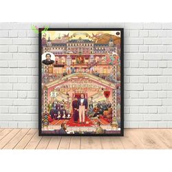 the grand budapest hotel movie poster, canvas wall