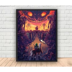 the legend of zelda game poster, canvas wall