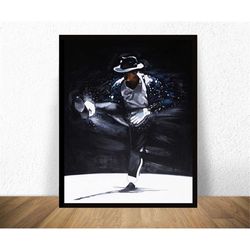 michael jackson music poster canvas wall art painting
