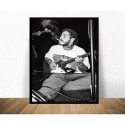 post malone smoking poster canvas wall art painting