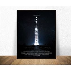 interstellar movie poster canvas wall art painting print,no