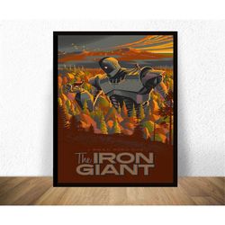 the iron giant movie poster canvas wall art
