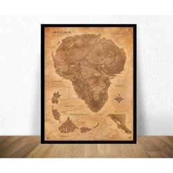 jurassic park map poster canvas wall art painting