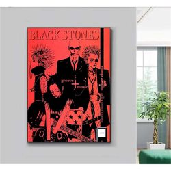 black stone nana,anime poster, manga poster,painting art,tv poster