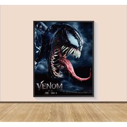 venom movie poster print, canvas wall art, room