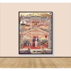 the grand budapest hotel movie poster print, canvas