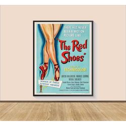the red shoes 1941 movie poster print, canvas
