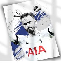 james maddison soccer poster | canvas print for football fans | unique sports wall art