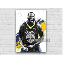 draymond green poster, golden state warriors print, kids gift, gym, man cave decoration, basement, boys playroom decor,