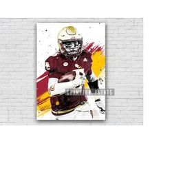 phil jurkovec poster, boston college eagles print, kids gift, gym, man cave decoration, basement, boys playroom decor, f