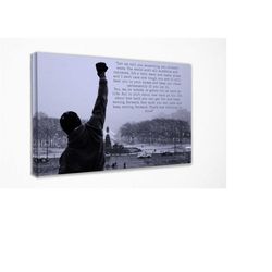 rocky balboa quote poster canvas wall art, canvas wall decor, canvas print room decor home decor, movie poster for gift,