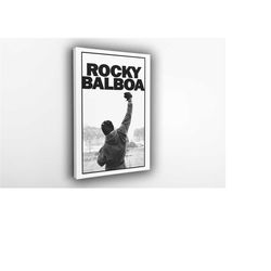 rocky balboa canvas poster wall art, canvas wall decor, canvas print, room decor, home decor, movie poster for gift, rea