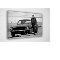 steve mcqueen canvas wall art poster, canvas wall decor, canvas print, room decor, home decor, movie poster for gift, re