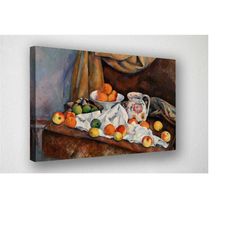 paul cezanne, still life , canvas print, room decor, home decor, movie poster for gift, ready to hang