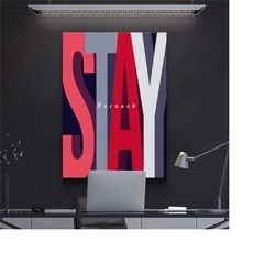 stay focused motivational quote poster canvas wall art, home or office wall decor, modern inspirational successful entre