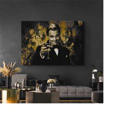 the great gatsby poster canvas wall art, inspirational home office art print, successful entrepreneur wall decor, jordan