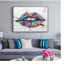 heart of innocence: 'uncovered colorful hearts' graffiti art canvas print - a thought-provoking and eye-catching additio
