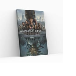 black panther wakanda forever marvel movies avengers superheroes ready to hang modern home decor canvas print wall art p