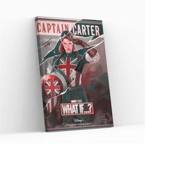 captain carter agent peggy marvel comics movie avengers superheroes ready to hang modern home decor canvas print wall ar