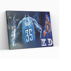 kevin durant design poster canvas wall art kids room nba wall hanging decor kevin durant christmas father gift gicle pri